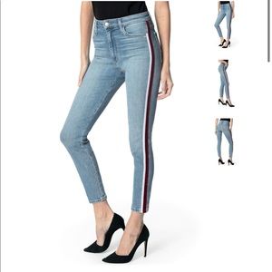Joe's Jeans Charlie Velvet Stripe High Rise Jeans